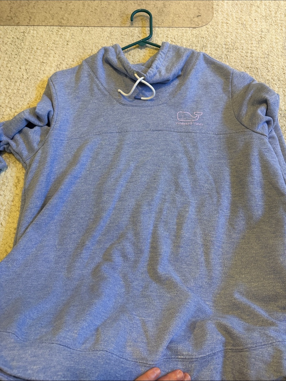 Vineyard Vines Women’s Light Blue Whale Funnel neck Pullover